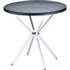 Siesta Exclusive Siesta Tavolo Fisso Hi-Tech Poppy 80 art. 720 con struttura in alluminio da Ø80 cm