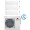 Mitsubishi Climatizzatore Condizionatore Mitsubishi MSZ-AY Wifi R32 Trial Split Inverter 9000 + 9000 + 15000 BTU con U.E. MXZ-4F80VF Classe A++/A+