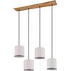 TRIO Leuchten Lampadario a sospensione Elmau, 4 luci, in nichel e bianco, 302100430 (9829639000)