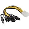 adaptare 36052 Cavo di alimentazione della scheda grafica da 20 cm Spina da 8 pin PCIe maschio a 2 x 8 pin (6 + 2) neri