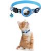 KOLACEN Collare riflettente AirTag, collare per gatti GPS regolabile, fibbia staccabile compatibile con Apple AirTag, collare anti-smarrimento per gatti gattini di piccola taglia (Blu)