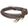 Dynavox Black Line, cavo flessibile di alta qualità, con connettori a banana di alta qualità, confezionati, colore nero, lunghezza 5 m