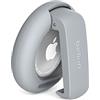 Belkin Custodia con clip per AirTag Apple, guscio protettivo Secure Holder con anello portachiavi, protezione antigraffio per Air Tag - Grigio chiaro