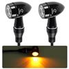 evermotor Frecce Moto LED Omologate E32, Universale CNC 12V 2 Pezzi, Indicatori Direzione Segnale Bullet Lega di Alluminio IP67 Impermeabile E-MARK