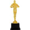 Boland Trofeo per il vincitore - 21 cm in plastica dorata con base nera - divertente notte di Hollywood, festa a tema VIP e decorazione di carnevale