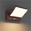 Klighten Lampade Esterno con Sensore di Movimento, 24W LED Applique da Esterno/Interno Orientabile IP65, Luce Parete in Alluminio per Ingresso Terrazza, Bronzo, 1500 Lumen, Bianco Caldo 3000K