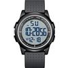 GOLDEN HOUR Ultra-Sottile Minimalista Sport Impermeabile Orologi Digitali Uomo con Display Ampio Angolo Cinturino in Gomma Orologio da Polso per Uomini Donne - Nero