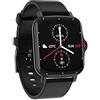 Conemmo FM08 Bluetooth Chiama Smart Watch 1.69Touch Screen full Touch Screen Fitness Tracker cardiofrequenzimetro GTS 2 SmartWatch per Android IOS (Color : Black)