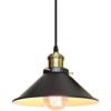 iDEGU Lampada a Sospensione Retrò 22cm Lampada da Soffitto Vintage in Metallo E27 Lampadario a Sospensione Moderno Stile Scandinavo Plafoniera per Soggiorno Cucina Camera Ristorante (Nero)