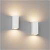 Klighten 2 Pezzi Bianco Applique esterno GU10 IP65 Lampadina non Inclusa