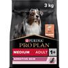 Purina Pro Plan Sensitive Skin Medium Adult Crocchette per Cane Salmone - 3 kg - Croccantini per cani