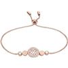 Fossil Bracciale Da Donna Mop, Lunghezza Interna Minima: 165 mm Bracciale In Acciaio Inossidabile Oro Rosa, JF02905791