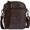 Avirex Borsello Uomo a Tracolla in Eco pelle, Borsa a tracolla Uomo impermeabile con Tasche a Zip in stile vintage, Collezione Buffalo BFL05 (Marrone)