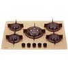 MILLAR GH7051PG 70cm 5 fornelli in vetro piano cottura a gas - Colore oro metallico