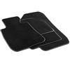 MTM PRO-301 Tappetini per BMW Serie 3 (E90) / Serie 3 touring (E91) 03.2005>2011 , su Misura in Velluto, Bordi in Similpelle e Doppia Impuntura Cromata