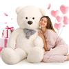 MorisMos Orso Peluche Gigante 120cm, Avorio XXL Giganti Orsacchiotto Peluche Orsetto Grande Morbido, Carini Regali per Lei Bambini Ragazze Fidanzata Donna Compleanno