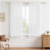 MRTREES 2 Pezzi Tende Voile Trasprarenti Bianche Soggiorno con Tasca per Asta 140x175cm Tenda Leggere per Camera da letto salotto Moderne 175 Altezza Cucina Casa interni Finestra