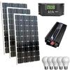 Kit Fotovoltaico 3KW Pwm Inverter 2000W Pannello Solare 300W regolatore 30 amp
