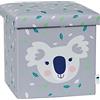 LOVE !T STORE !T LOVE IT STORE IT - Pouf Contenitore Bambini Pieghevole, Tessuto Resistente, Rinforzi in Legno - 35x35x35cm, Koala Grigio