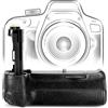 CELLONIC® Impugnatura BG-E14 Compatibile con Canon EOS 70D EOS 80D EOS 90D Battery Grip per Fotocamera Fotografia Verticale Multifunzione portabatterie
