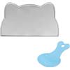 Mikiuly Tappetini Sottociotola per Cani, Tappetino Ciotola Cani e Gatti, Tappetino per Ciotola di Cibo, Antiscivolo Silicone Tappetini Cibo Tappetino Sottociotola Impermeabile, 44x24 cm (Grigio)
