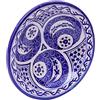 Biscottini Piatto Decorativo 25,5x25,5x6,5 cm | Piatto Ceramica di Artigianato Marocchino | Decorazioni Cucina | Piatti Decorativi Dipinti a Mano