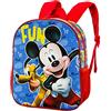 Disney Zaino Basic, 31 x 39 cm, Capacità 18.2 L, Multicolore Topolino