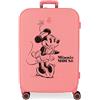 Disney Minnie Happiness Valigia media rosa 48x70x28 cm ABS rigido Lucchetto TSA integrato 79L 4,32 kg 4 Ruote doppie