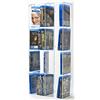SORA Scaffale porta Blu-ray in acrilico 33,5 x 75 cm con pannello posteriore trasparente