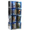 SORA Scaffale porta Blu-ray in acrilico 33,5 x 75 cm con pannello posteriore nero