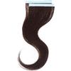 Balmain - Extension per capelli umani, 2 pezzi, lunghezza 25 cm, 03 marrone scuro, 22 g