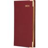 Collins Debden Agenda 2024 classica Slimchart con visualizzazione settimanale (con appuntamenti), agenda aziendale e organizer da gennaio a dicembre 2024, settimanale, rosso, CAPV. 15-24 tasche