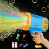 GEPROSMA Sparabolle Pistola Spara Bolle di Sapone Automatico Elettrico,Bazooka 69Fori/Luce/Ricaricabile Macchina Bolle di Sapone,Bambini Compleanno Festa Gadget/Matrimonio,XXL Bubble Gun Machine Blaster