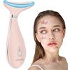 LiFECOKO Massaggiatore Viso, Massaggiatore di Bellezza per il Viso e il Collo, 45℃ Massaggiatore Viso Antirughe per il rassodamento e il lifting del viso, Ricaricabile USB Portatile - Rosa