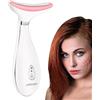 LiFECOKO Massaggiatore Viso, Massaggiatore di Bellezza per il Viso e il Collo, 45℃ Massaggiatore Viso Antirughe per il rassodamento e il lifting del viso, Ricaricabile USB Portatile - Bianco