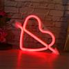 Mumusuki Dormitorio per camera da letto con lampada a sospensione a LED a forma di cuore adorabile a forma di cuore Amore per proposta di confessione(Rosso)