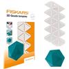 Fiskars Gemma di carta 3D, Template per geoide, Per creazioni in 3D, Plastica, Bianco, 1059566