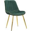 Mauro Ferretti SEDIA PARIS VERDE/GOLD SET 2 PZ