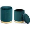 Andrea Bizzotto Set 2 Pouf Contenitore Polina Navyus