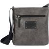 Avirex Buffalo, Borsello Uomo a Tracolla in Eco Pelle in Stile Vintage Grey - Grigio