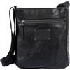 Avirex Buffalo, Borsello Uomo a Tracolla in Eco Pelle in Stile Vintage Black - Nero