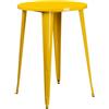 Flash Furniture 76,2 cm Round Metal Indoor-Outdoor Bar Altezza Tavolo, Metallo, Yellow, 101.6 x 77.47 x 12.7 cm