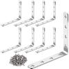Youery 125 X 125mm Squadrette Angolari 8 Pezzi 90 Gradi Staffe Angolo Retto Staffe Supporti Angolari In Acciaio Inox Squadrette Vitiper per Mobili,Sedie,Travi in Legno