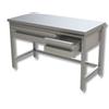 Ristotecno Tavolo inox senza ripiano di fondo, cassettiera in linea, senza alzatina posteriore. Prof. 70 - 120x70x85H - SENZA ruote - AISI 304