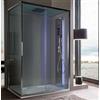 Grandform/Kinedo SX6 VAPOR Box Idromassaggio 140x80 Porta Scorrevole+Fisso - Colore Piatto Doccia : Bianco Matt - Colonna Doccia : Montaggio da Incasso