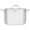 Tramontina Casseruola Alta Grano in Acciaio Inox Corpo Triplo con Coperchio e Manici 24 cm 7,7 L