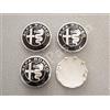 Alfa Romeo 4 COPRIMOZZO ALFA ROMEO GIULIETTA 159 BRERA GIULIA STELVIO 60mm borchie tappi neri ORIGINALI