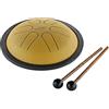 Sonic Energy Steel Tongue Drum - Mini Tank Drum in B Maggiore - Strumento in Acciaio Inossidabile per Meditazione, Yoga, bambini - include mallets e borsa (MSTD3G)