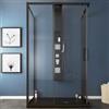 DEGHI Box doccia 3 lati 80x120x80 cm telaio nero doppio scorrevole anticalcare 200h cm - Naomi