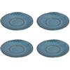 LEONARDO HOME Matera Set di 4 piattini in Ceramica, 15 cm, Colore: Blu